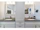 Elegant bathroom showcasing double sinks with modern fixtures and ample counter space at 10961 Main Range Trl, Littleton, CO 80127