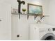 Well-organized laundry room with modern washing machine and shelving that offers functionality and storage at 718 Fairhaven St, Castle Rock, CO 80104