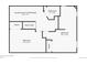Basement floorplan featuring two bedrooms, one bathroom, an unfinished laundry room, and closets for storage at 1215 S Ivanhoe Way, Denver, CO 80224