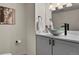 Stylish bathroom features a vessel sink, modern fixtures, and decorative accents for an elegant design at 14585 W 32Nd Ave, Golden, CO 80401