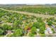 Overhead shot of neighborhood highlighting proximity to highways and green space, mountain views at 2237 Zinnia St, Golden, CO 80401