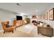 Relaxing living room with a fireplace, comfortable seating, and stylish decor at 2237 Zinnia St, Golden, CO 80401