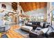 Open-concept living area with hardwood floors and lots of natural light at 11689 Caribou Dr, Franktown, CO 80116