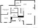 Layout of the floor plan with labelled dimensions, including the primary bedroom, kitchen and living room at 3432 W 25Th Ave, Denver, CO 80211