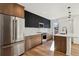 Modern kitchen featuring stainless steel appliances, stylish cabinetry, and a functional island at 3432 W 25Th Ave, Denver, CO 80211