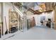 Finished basement area with modern HVAC system, storage shelves and space for recreational activities at 843 Snowberry St, Longmont, CO 80503