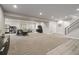 Spacious finished basement with neutral carpet, recessed lighting, and open floor plan at 5290 Silver Hare Ct, Castle Rock, CO 80104