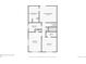 Second floor plan with two bedrooms, two baths, and ample closet space at 4600 W Princeton Ave, Denver, CO 80236