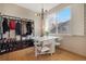 Charming dining area with a coat rack storage solution and natural light, perfect for hosting gatherings at 8500 E Jefferson Ave # 11C, Denver, CO 80237