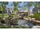 Scenic community pond surrounded by mature trees and lush landscaping at 8500 E Jefferson Ave # 11C, Denver, CO 80237