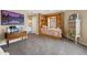 Cozy bedroom with built-in window seat, shelves, and room for display at 7645 Fox Creek Trl, Franktown, CO 80116