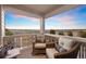 Relaxing patio with comfortable seating, offering expansive views of the landscape at 7645 Fox Creek Trl, Franktown, CO 80116