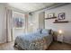 Comfortable bedroom featuring a bed with nightstands, bright window, and minimalist decor, creating a serene and inviting space at 1475 Delgany St # 307, Denver, CO 80202