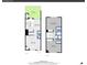 Detailed floorplan of a home featuring a living room, kitchen, patio, and bedrooms with ensuite bathrooms at 9658 W Chatfield Ave # D, Littleton, CO 80128