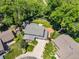 Expansive aerial view of a suburban home highlighting the landscaped yard and mature trees at 9025 Jellison Ct, Broomfield, CO 80021