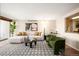 Comfortable living room with modern furniture and decor at 1020 15Th St # 20N, Denver, CO 80202