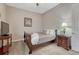 Comfortable bedroom features neutral walls, carpet and a sleigh bed at 2932 Eagle Wing Way, Castle Rock, CO 80109