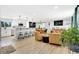 Open-concept living space with modern kitchen, dining area, and comfortable seating at 6439 E Maplewood Ave, Centennial, CO 80111
