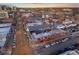 Aerial view of neighborhood streets, showing the building's location and surrounding cityscape at 1235 31St St, Denver, CO 80205