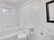 Clean bathroom boasts a bathtub and shower combination, along with a toilet at 5419 E 113Th Ave, Thornton, CO 80233