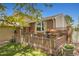 Relaxing brick patio featuring ample seating space surrounded by beautiful landscaping and privacy fencing at 5419 E 113Th Ave, Thornton, CO 80233