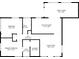Detailed floor plan showing the layout of the house and the dimensions of each room at 6055 E Minnesota Dr, Denver, CO 80224