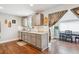 Classic kitchen with gray cabinets, granite countertops, and stainless steel appliances at 6055 E Minnesota Dr, Denver, CO 80224