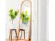 Chic hallway décor with a full-length mirror and a decorative potted plant, creating a stylish and inviting space at 1061 Adams St, Denver, CO 80206