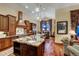 Gourmet kitchen with granite countertops, custom cabinetry, and an island at 457 Timber Trail Rd, Breckenridge, CO 80424