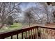 Enjoy views of the green space and community from the balcony at 3515 S Dawson St, Aurora, CO 80014