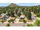 Aerial view of home with mountain views, detached garage and RV parking at 403 Anderson St, Castle Rock, CO 80104