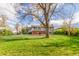 Expansive backyard with a large, well-maintained lawn and a wooden deck perfect for outdoor entertaining at 3841 W Quinn Pl, Denver, CO 80236
