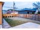 Fenced-in backyard with rock landscaping at 1120 S Gaylord St, Denver, CO 80210