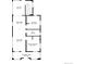 First floor plan featuring a living room, dining area, kitchen, bathroom, and primary bedroom at 4745 N Clay St, Denver, CO 80211