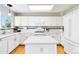Modern kitchen features white cabinets, stainless steel appliances, and a center island at 9546 High Cliffe St, Highlands Ranch, CO 80129