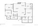 Floorplan featuring dimensions of the bedrooms, living room, kitchen, bathroom and balcony at 9185 Wilde Ln # 301, Parker, CO 80134