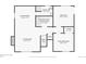 Basement floor plan featuring a Gathering room, living room, bathroom, and two bedrooms at 8280 Everett Way, Arvada, CO 80005