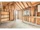 Interior view of a shed with exposed wood framework and a sturdy structure for storage at 5235 Dover St, Arvada, CO 80002