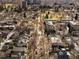 Bird's eye view of a residential area featuring tree-lined streets, well-maintained homes and mature trees at 432 N Ogden St, Denver, CO 80218