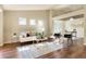 Bright living room with hardwood floors, modern furniture, and large windows that let in plenty of natural light at 3461 Maple Cir, Brighton, CO 80601