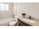 Bathroom featuring a shower-tub, granite vanity at 12333 Edwards Pl, Denver, CO 80239