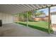 Covered patio with concrete flooring, providing a shaded outdoor living space with view to backyard at 7736 Vallejo St, Denver, CO 80221