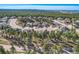 A pleasing aerial view of the neighborhood, showing the landscaping and layout of the community at 1766 Summerglow Ln, Monument, CO 80132