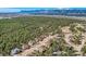 Stunning aerial view highlighting the community nestled amidst lush trees, showcasing mountain views in the distance at 1766 Summerglow Ln, Monument, CO 80132