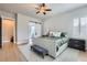 Spacious main bedroom offers a walk-in closet and ensuite bathroom for privacy and convenience at 1766 Summerglow Ln, Monument, CO 80132