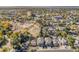 Wide shot of the property and surrounding neighborhood from above at 921 Raleigh St, Denver, CO 80204