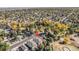 Aerial view showing home's proximity to park at 921 Raleigh St, Denver, CO 80204