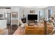 Cozy living room features a modern fireplace, comfortable seating, and stylish decor at 15732 E Broncos Pl, Englewood, CO 80112