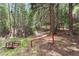 Picturesque backyard with rustic wooden fences and a small footbridge on a sunny day at 17422 N Canyon Rd, Littleton, CO 80127