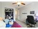 Bedroom with a ceiling fan, closet and desk at 331 Chelsea St, Castle Rock, CO 80104